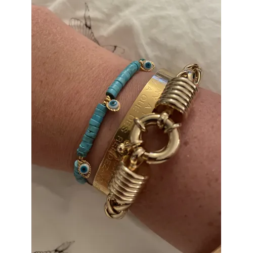Bracelet 5 eyes Turquoise