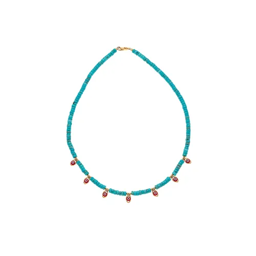 Collier lucky eyes turquois