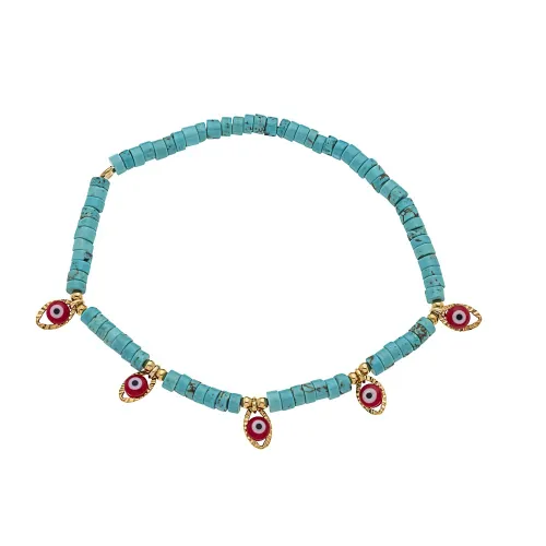 Bracelet 5 eyes Turquoise