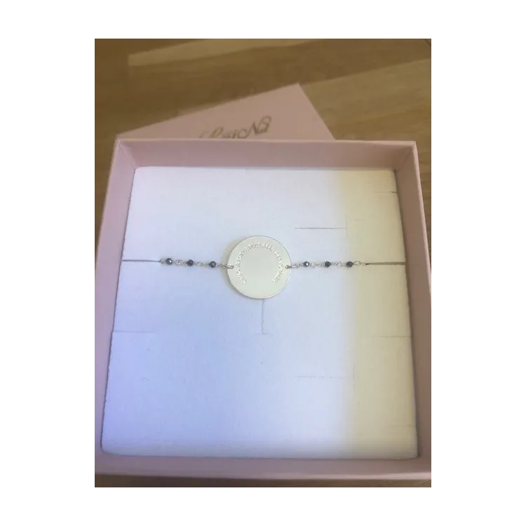Bracelet Médaille Voyages Hématite