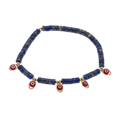 Bracelet 5 eyes Lapis