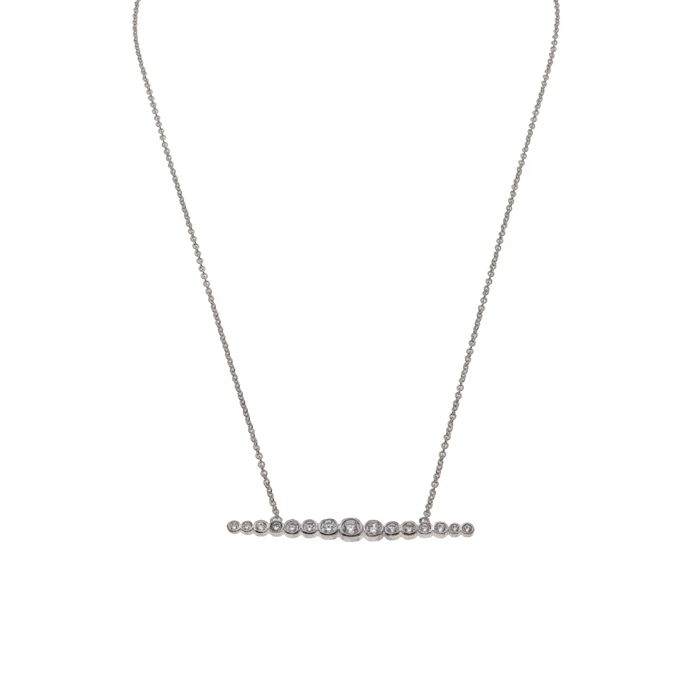 Collier ligne zirconium