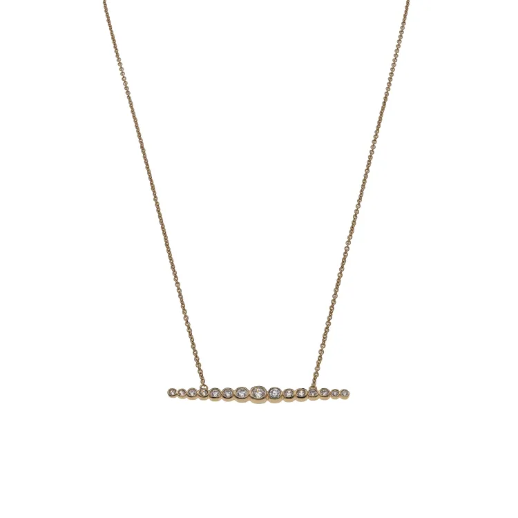 Collier ligne zirconium