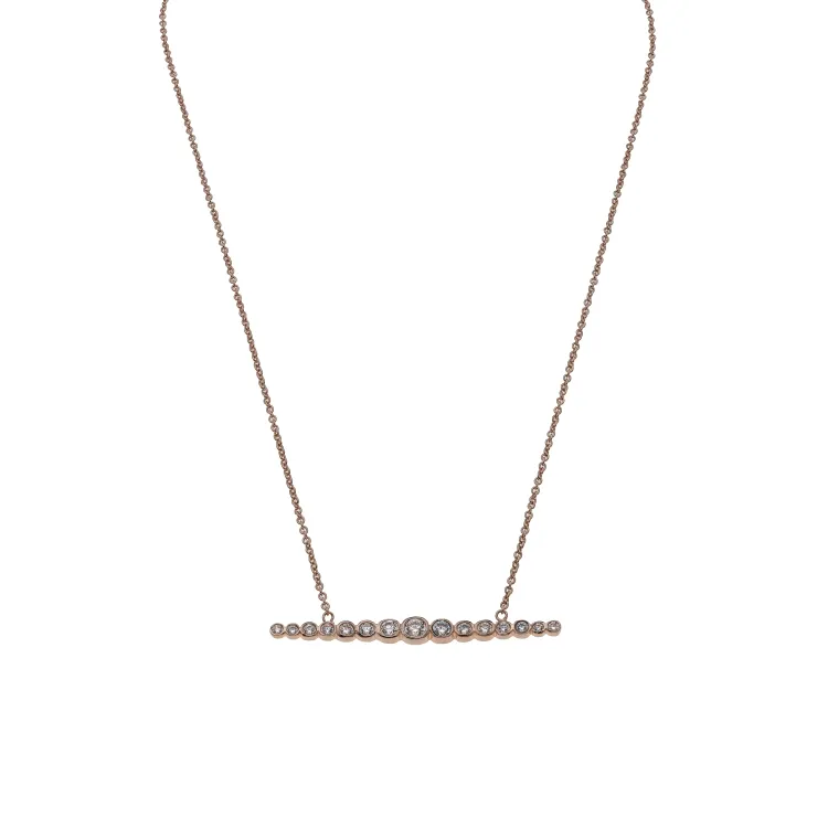 Collier ligne zirconium
