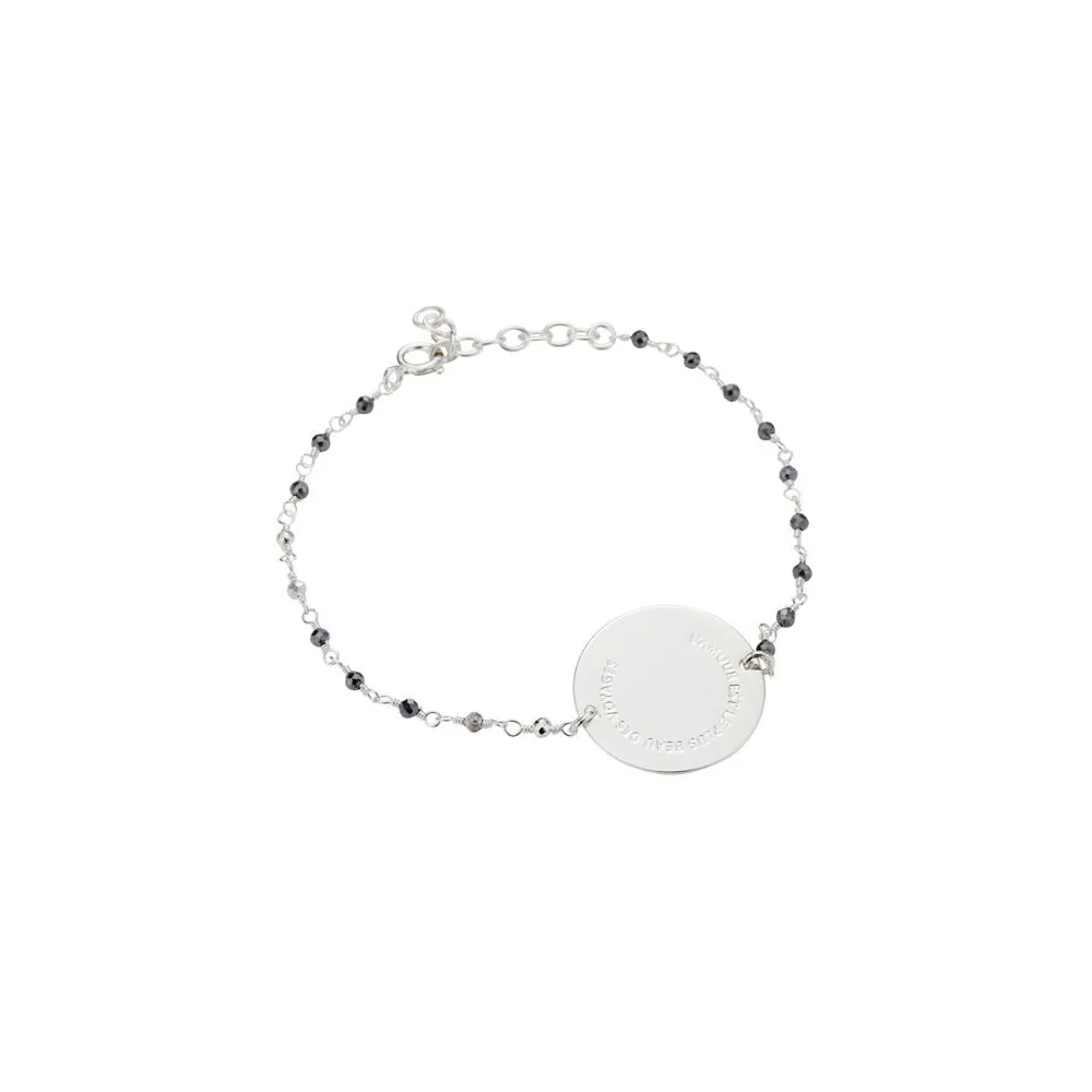 Bracelet Médaille Voyages Hématite