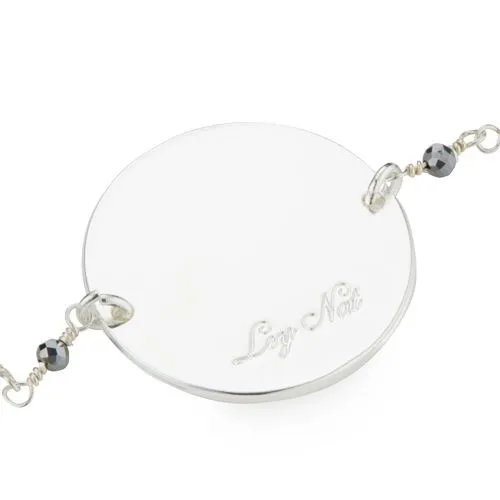 Bracelet Médaille Voyages Hématite
