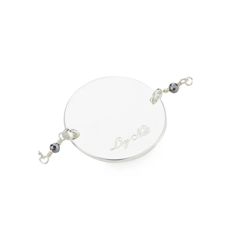 Bracelet Médaille Voyages Hématite