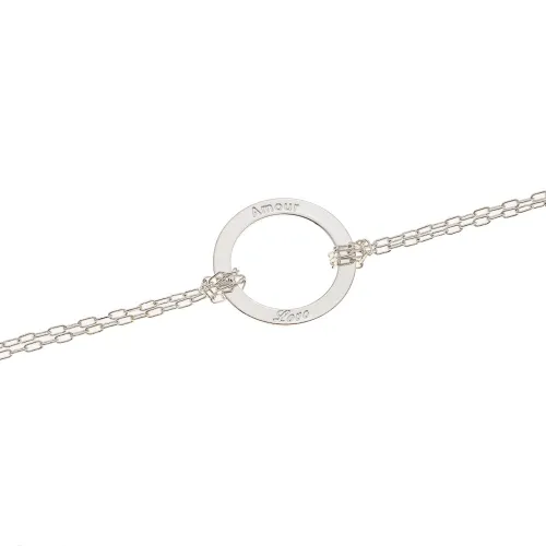 Bracelet médaille cercle amour love