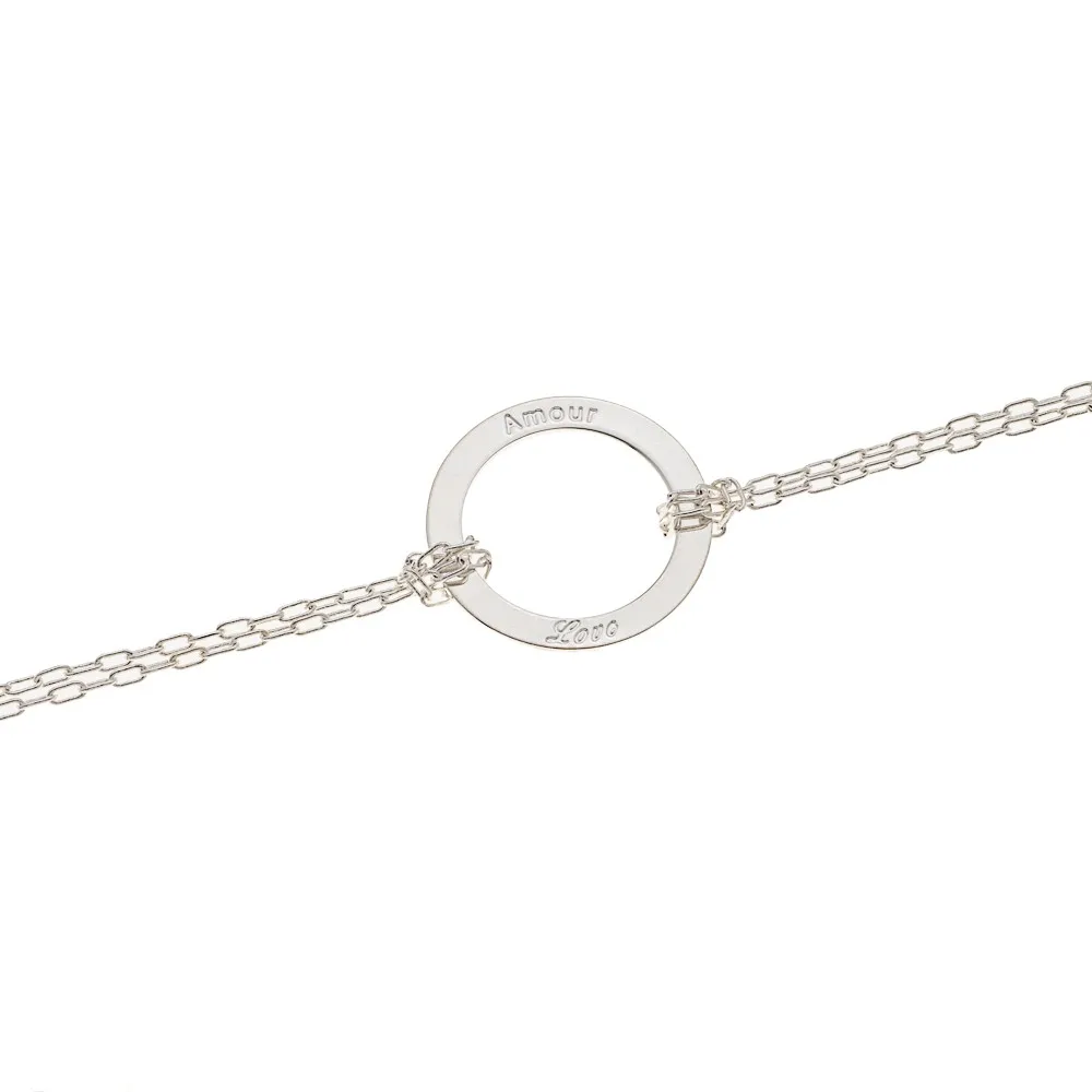 Bracelet médaille cercle amour love