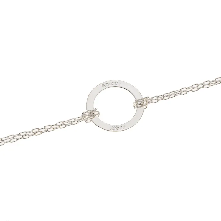 Bracelet médaille cercle amour love
