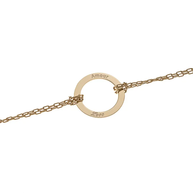 Bracelet médaille cercle amour love