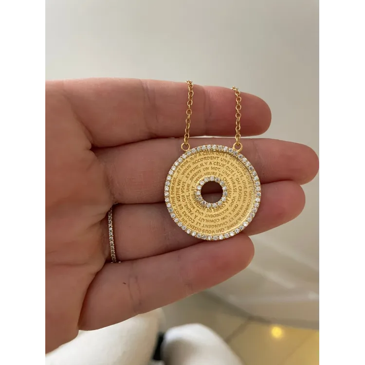 Collier médaille précieux Victor Hugo
