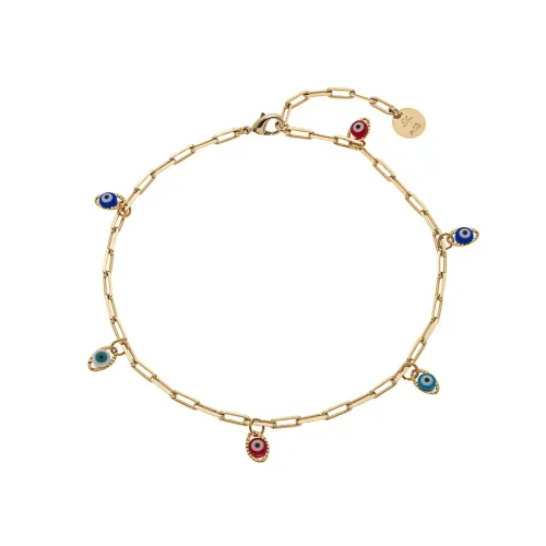 Bracelet cheville  oeil porte bonheur