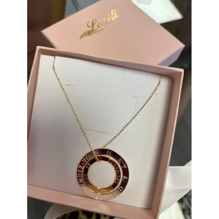 Collier double cercle poésie