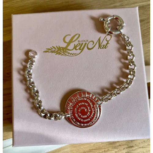 Bracelet médaillon hugo 1 chaîne jaseron