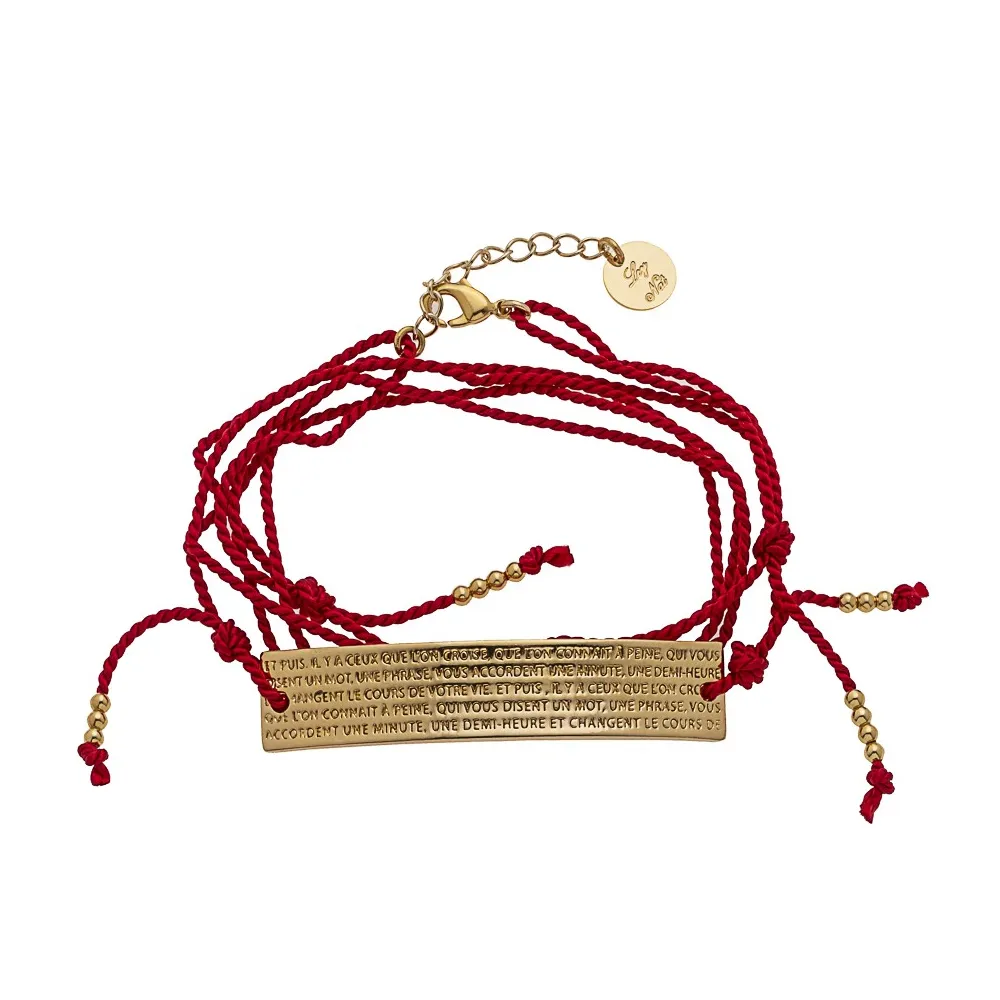 Bracelet demi jonc fil de soie