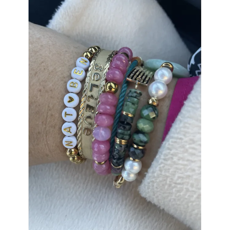 Bracelet Hématite alphabet