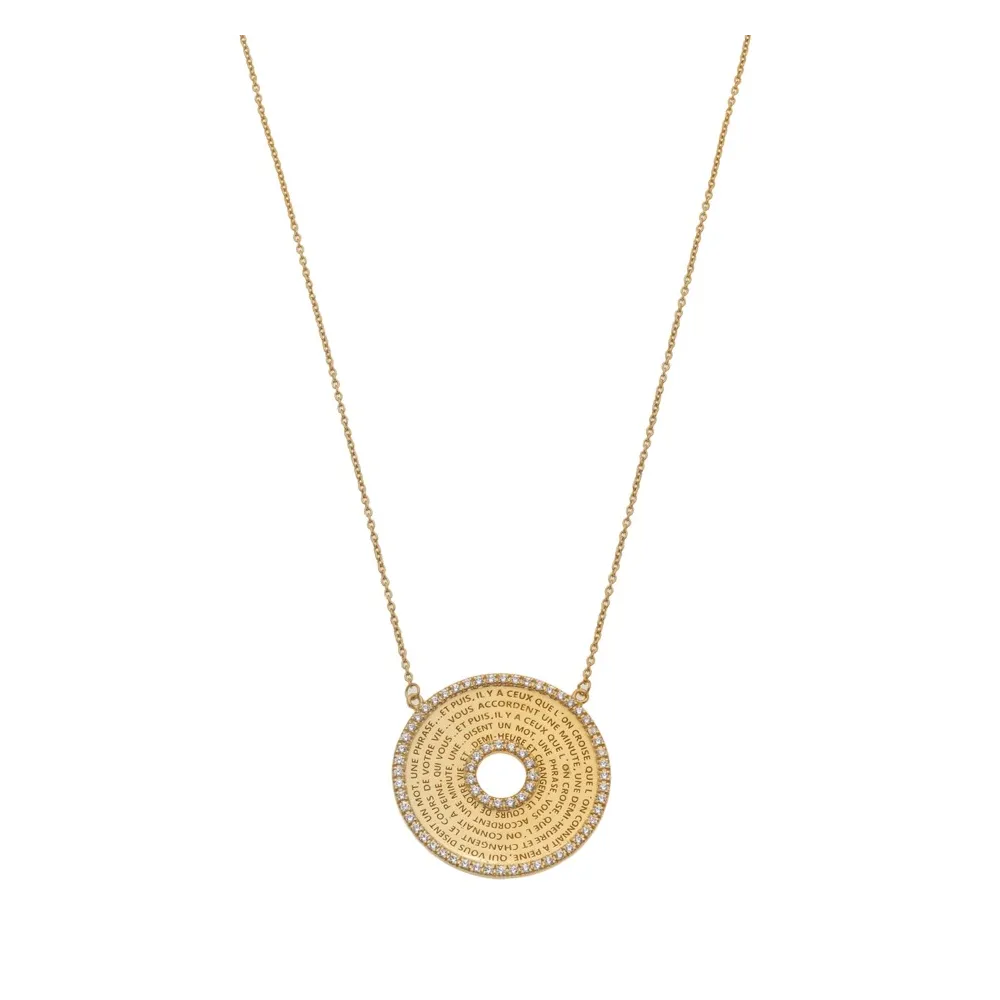 Collier médaille précieux Victor Hugo