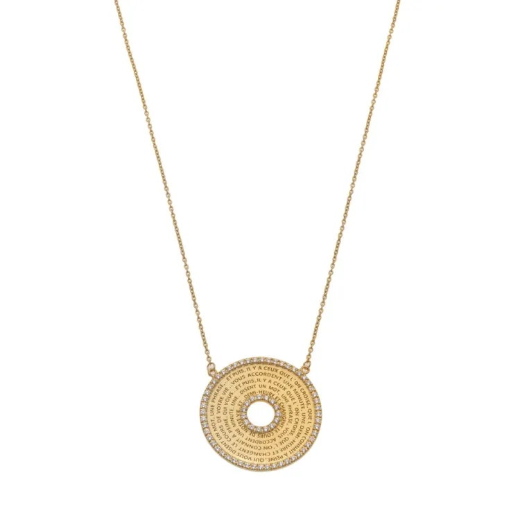Collier médaille précieux Victor Hugo