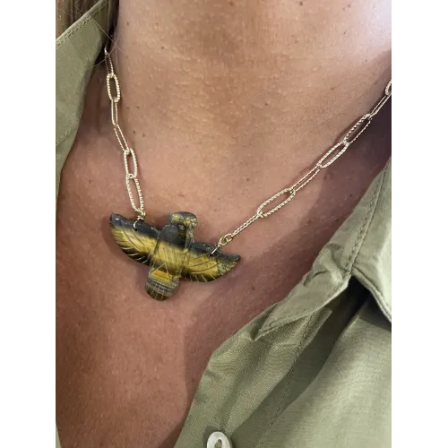 Collier Birdy oeil de tigre