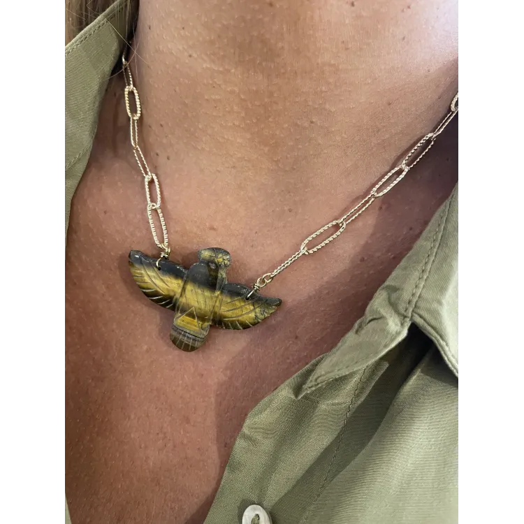 Collier Birdy oeil de tigre