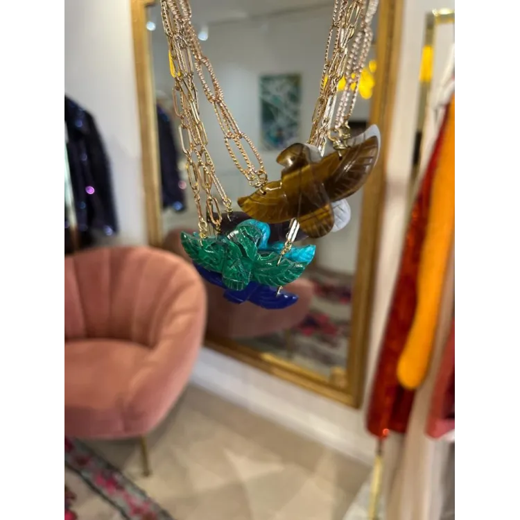 Collier Birdy oeil de tigre