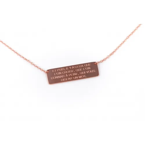 Collier plaque hugo 2