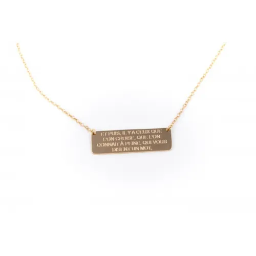 Collier plaque hugo 2