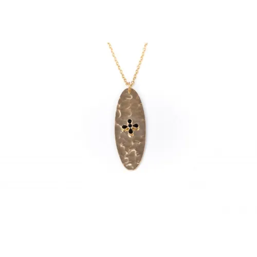 Collier Médaille Martelée Fleur