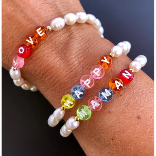 Bracelet Perles Alphabet